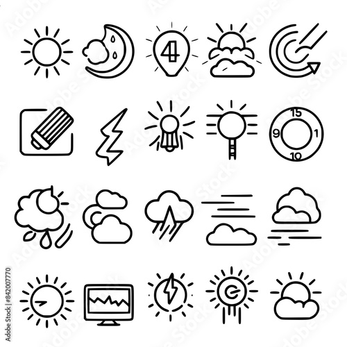 Rain icon, storm icon, weather icon, climate icon, meteorology icon, wind icon, snow icon, moon icon, thunderstorm icon, temperature icon, sun icon, cloud icon, nature icon, sky icon, winter icon, clo