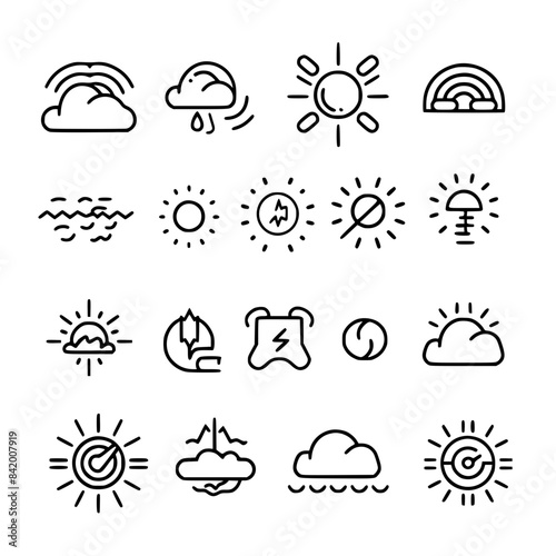 Rain icon, storm icon, weather icon, climate icon, meteorology icon, wind icon, snow icon, moon icon, thunderstorm icon, temperature icon, sun icon, cloud icon, nature icon, sky icon, winter icon, clo