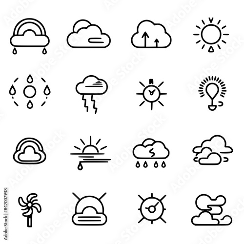 Rain icon, storm icon, weather icon, climate icon, meteorology icon, wind icon, snow icon, moon icon, thunderstorm icon, temperature icon, sun icon, cloud icon, nature icon, sky icon, winter icon, clo