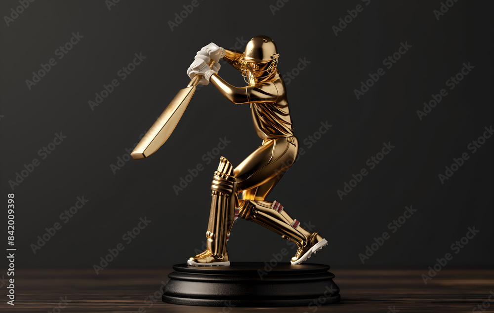 A premium level award of a Cricket Player | High quality design with metallic gold look A premium level award of a Cricket Player | High quality design with metallic gold look