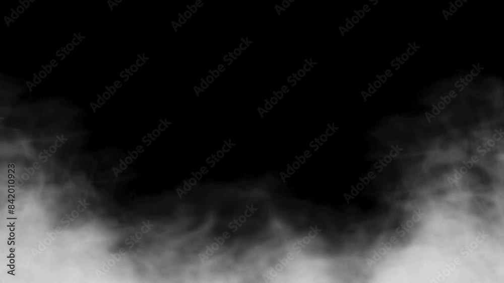 Abstract moving white smoke on black background Abstract moving white smoke on black background