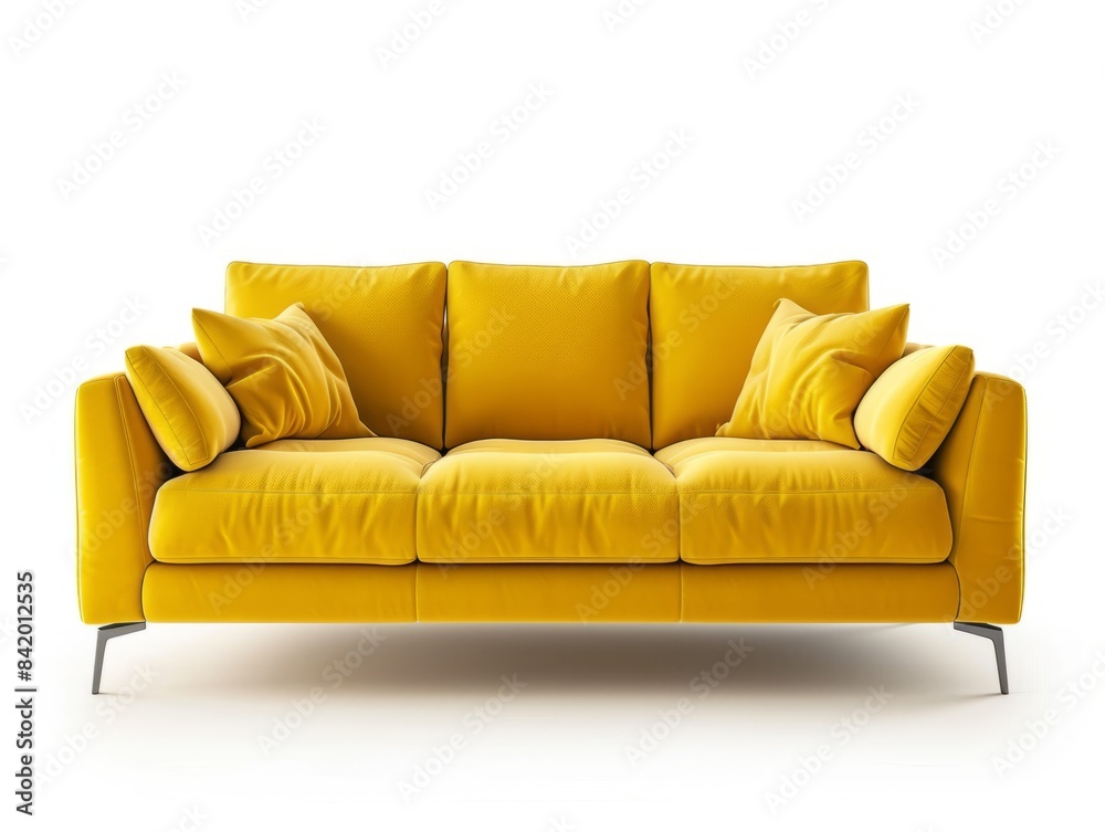 Modern textile sofa on isolated white background. Modern textile sofa on isolated white background.