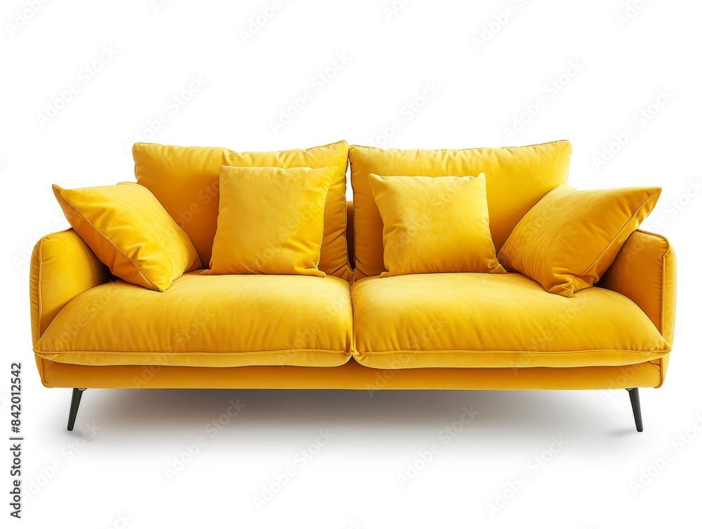 Modern textile sofa on isolated white background. Modern textile sofa on isolated white background.