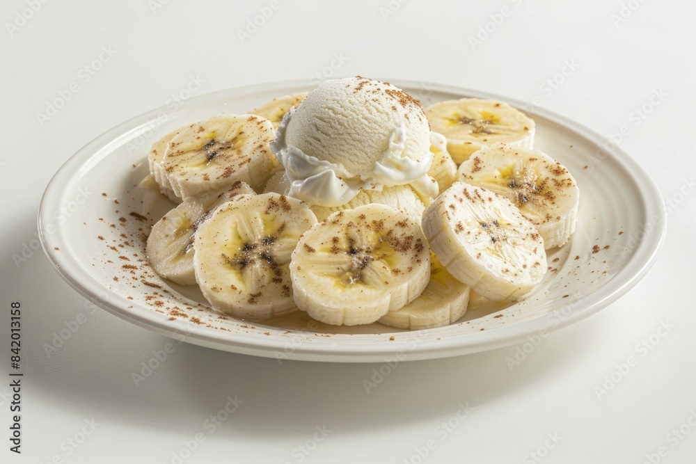 Gourmet Banana Fosters Ice Cream with Rum Sauce and Fluffy Whipped Cream Gourmet Banana Fosters Ice Cream with Rum Sauce and Fluffy Whipped Cream