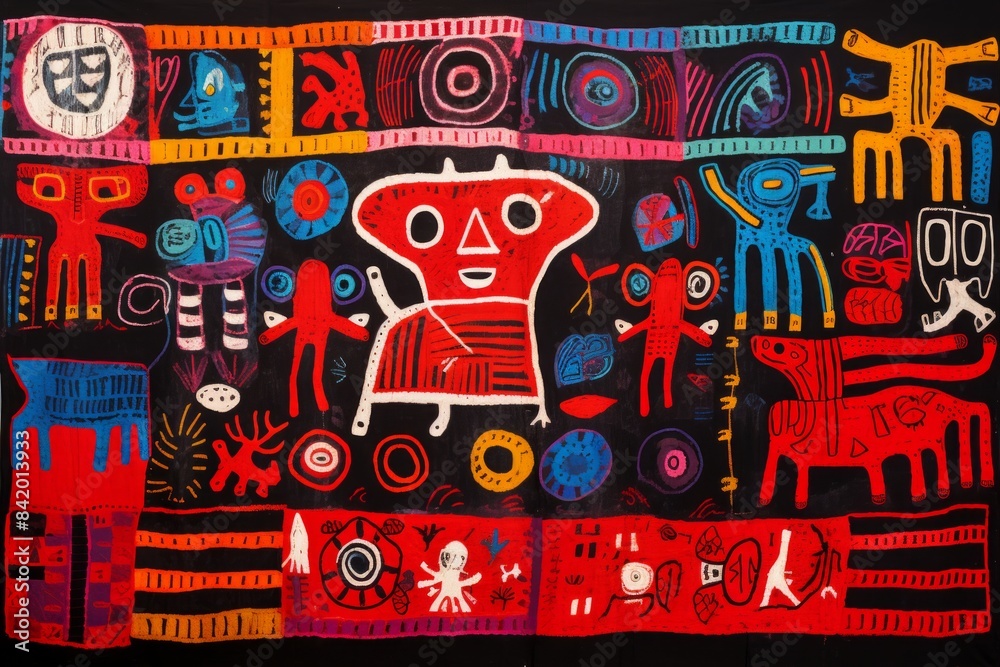 Panama Mola Tapestry Panama Mola Tapestry