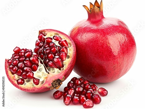 A close-up photo of a pomeg...