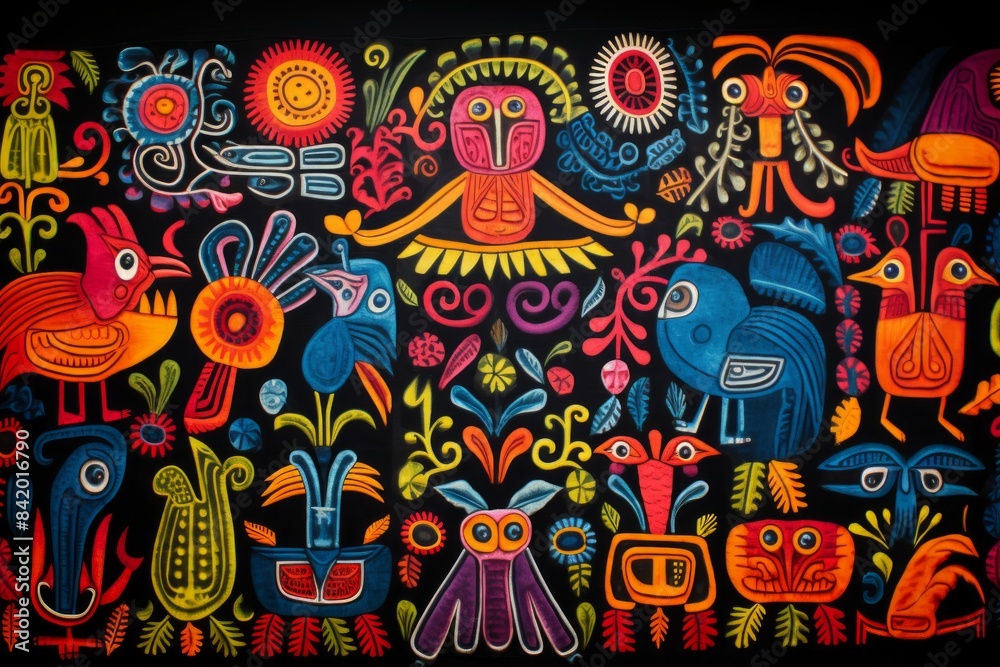 Panama Mola Tapestry Panama Mola Tapestry