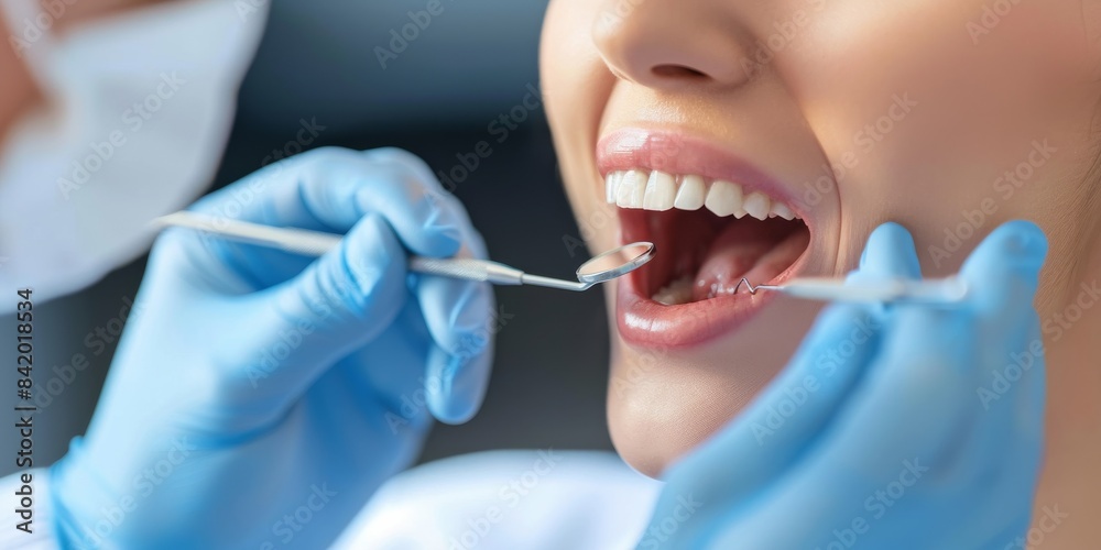 Close-up of a tongue depressor being used during an examination. Close-up of a tongue depressor being used during an examination.