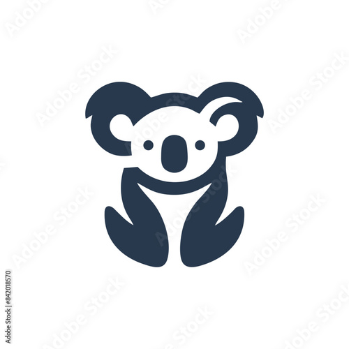koala icon design logo vector template