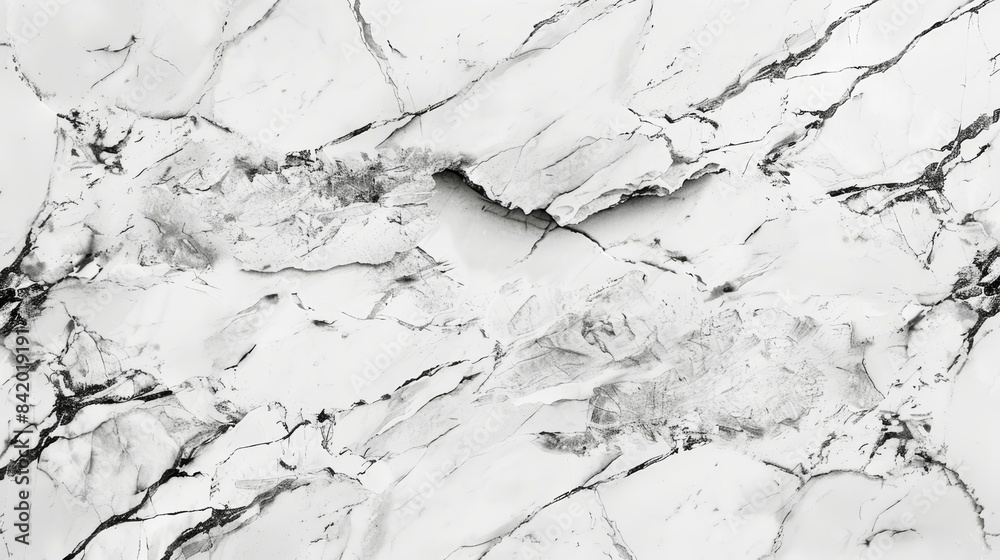 High-resolution image of a white marble texture with black veins, perfect for backgrounds, interiors, and architectural design projects.
