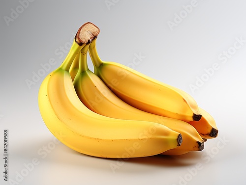 Fresh ripe bananas isolated...
