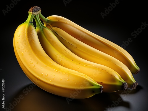 Fresh ripe bananas isolated...