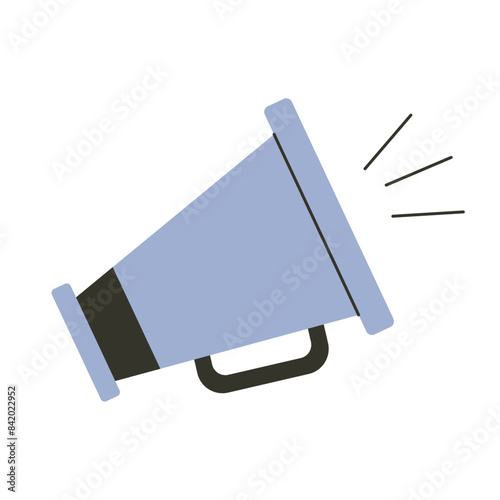 Megaphone, loudspeaker on a white background. Flat vector illustration