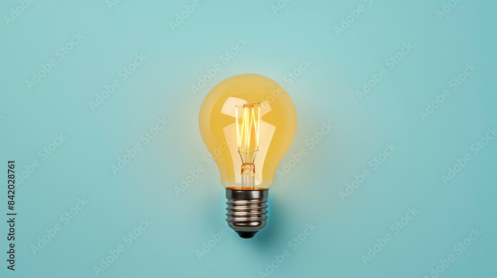 Light bulb on blue background. Concept of idea, innovation and creativity. Light bulb on blue background. Concept of idea, innovation and creativity.