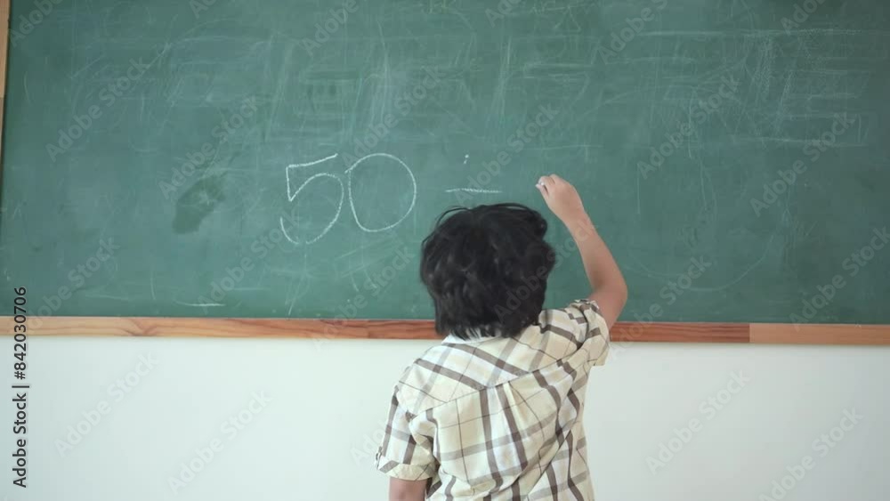 Before beginning their academic day, Children like writing on the chalkboard.