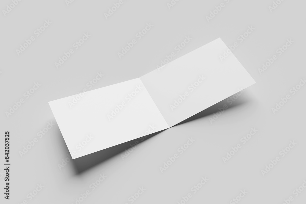 White blank A4 landscape horizontal bi-fold brochure for mockup White blank A4 landscape horizontal bi-fold brochure for mockup