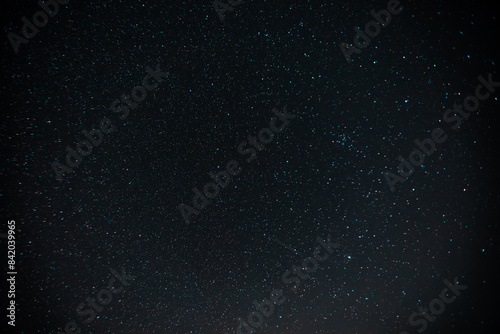 starry dark sky in spring