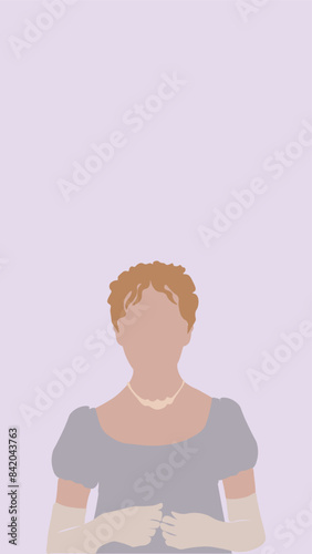  Bridgerton concept, Daphne, Wallpaper vector. Phone wallpaper, Vector illustration. Trendy background.