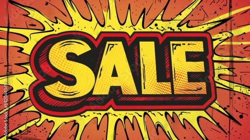 Comic book style word SALE