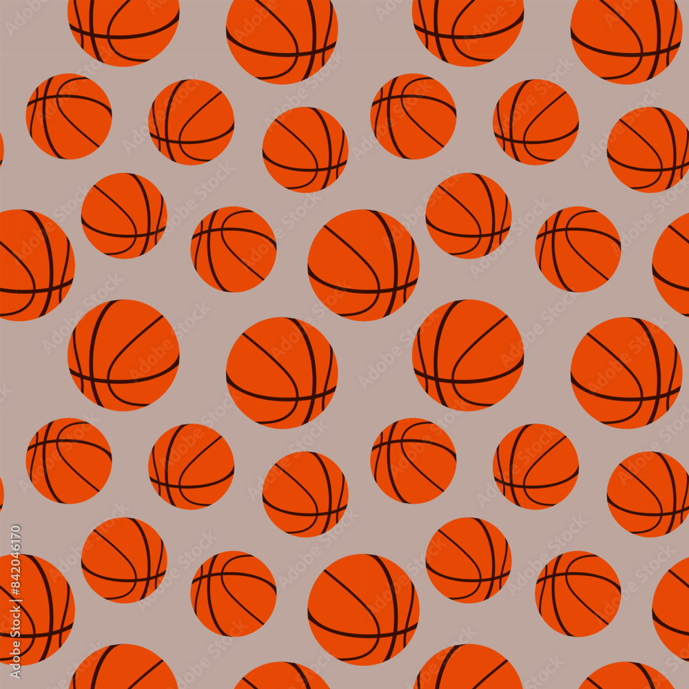 Basketball game ball seamless pattern. Vector illustration Basketball game ball seamless pattern. Vector illustration