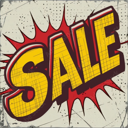 Comic book style word SALE