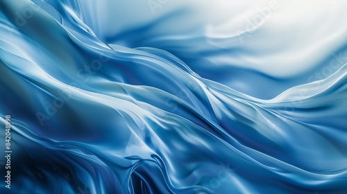 Abstract Blue Wave Texture, Generative AI