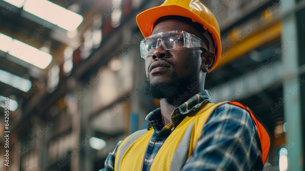 An engineer stands at an oil refinery with a tablet in his hands and compares data. A worker stands at a factory in overalls and a protective helmet. An engineer stands at an oil refinery with a tablet in his hands and compares data. A worker stands at a factory in overalls and a protective helmet.
