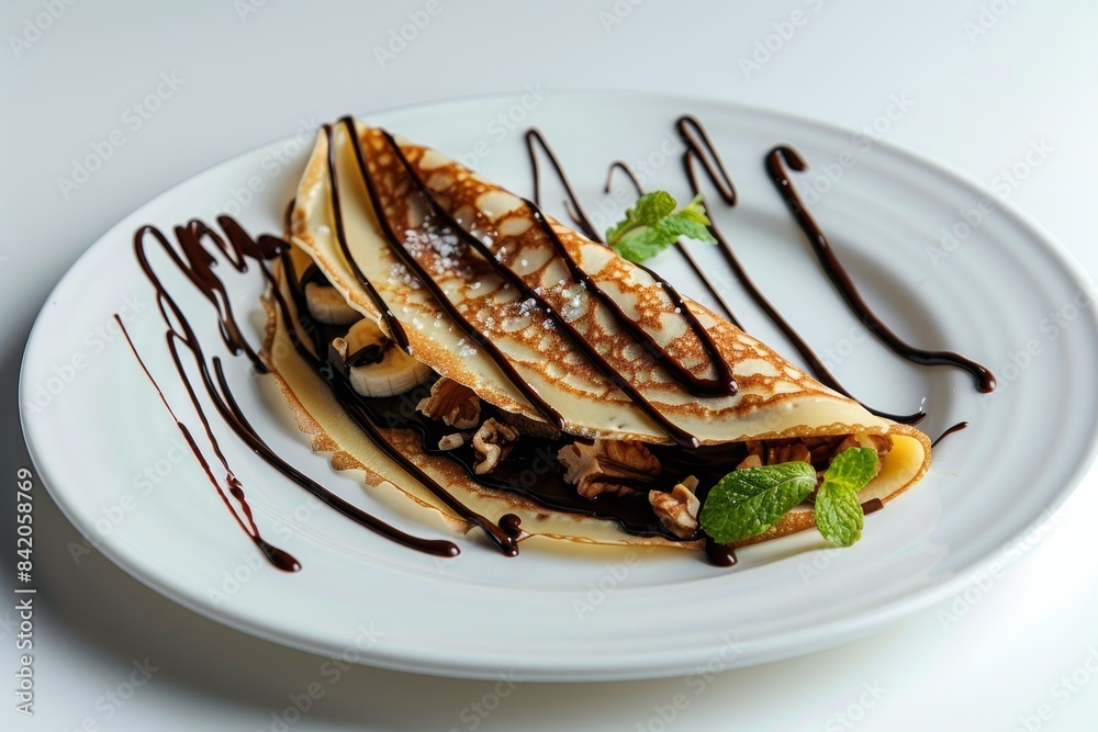 Stunning Chocolate Banana Crepe with a Nutty Crunch Stunning Chocolate Banana Crepe with a Nutty Crunch