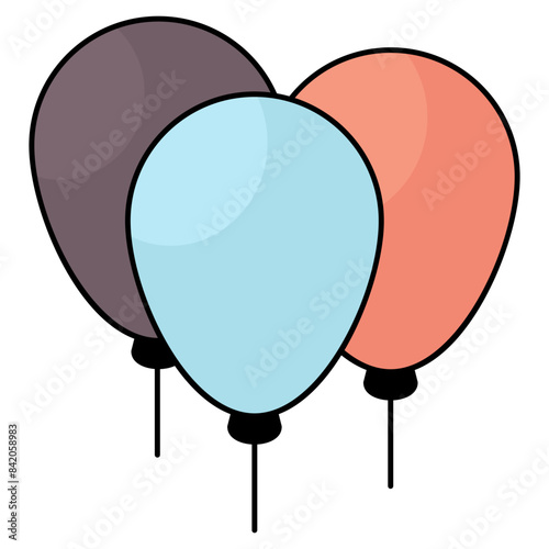 Modern design icon of balloons