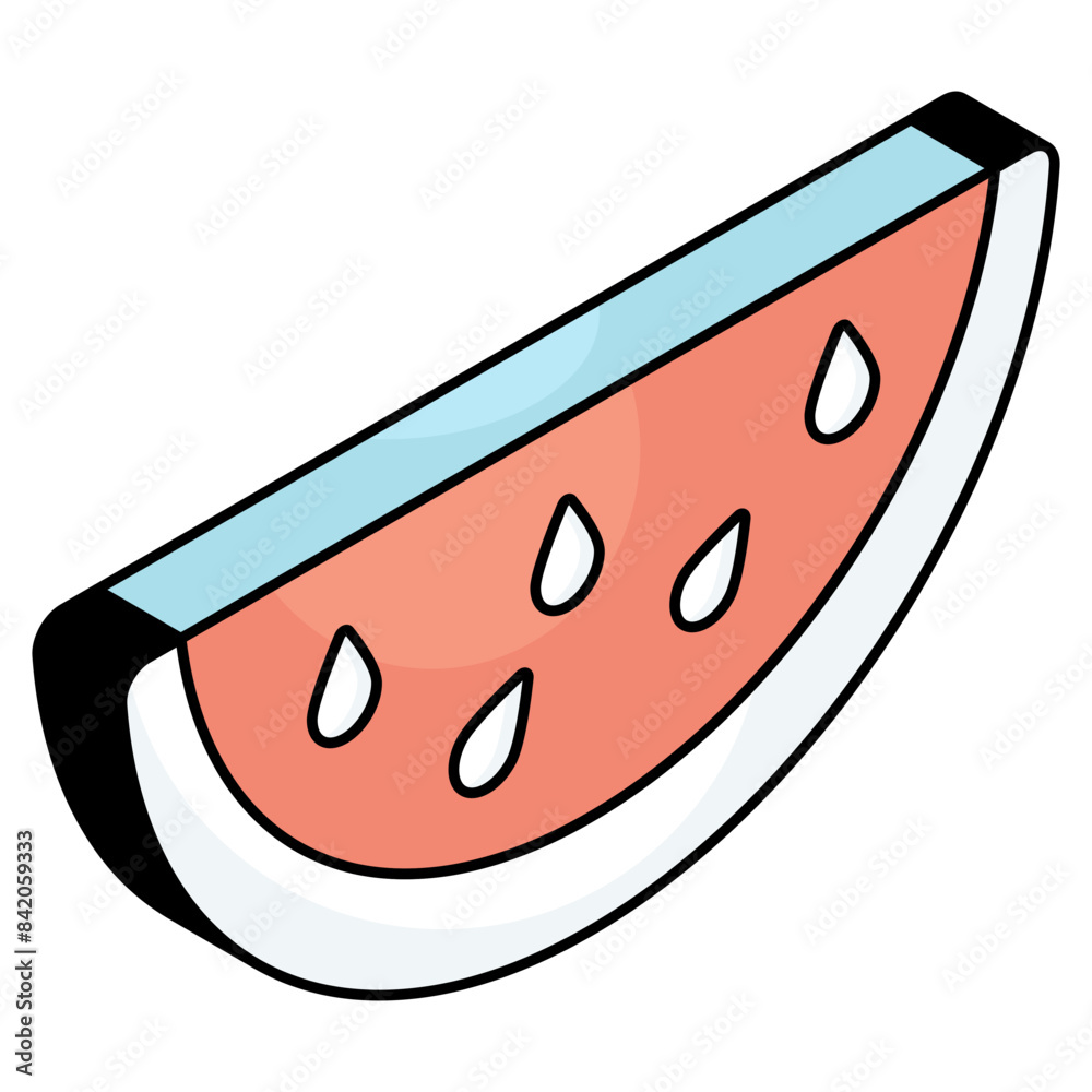 A trendy design icon of watermelon 
