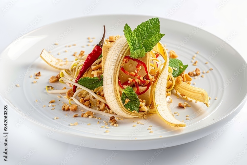 Crispy Tofu Skin and Banana Blossom Salad Crispy Tofu Skin and Banana Blossom Salad