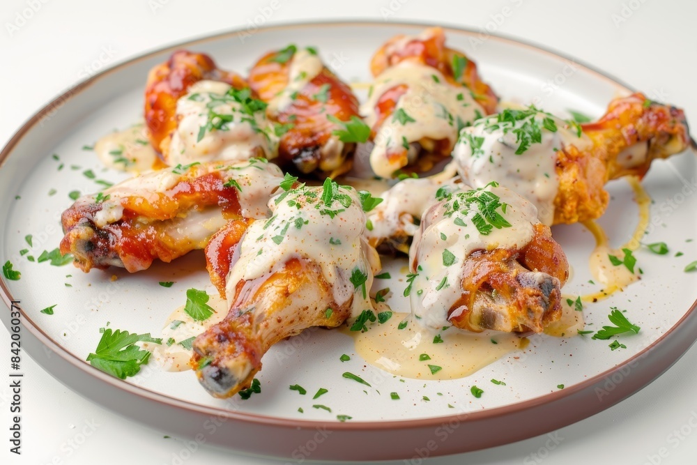 Tantalizing Baked Chicken Wings with Tangy White BBQ Sauce Tantalizing Baked Chicken Wings with Tangy White BBQ Sauce