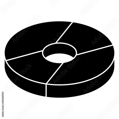 A trendy design icon of disk