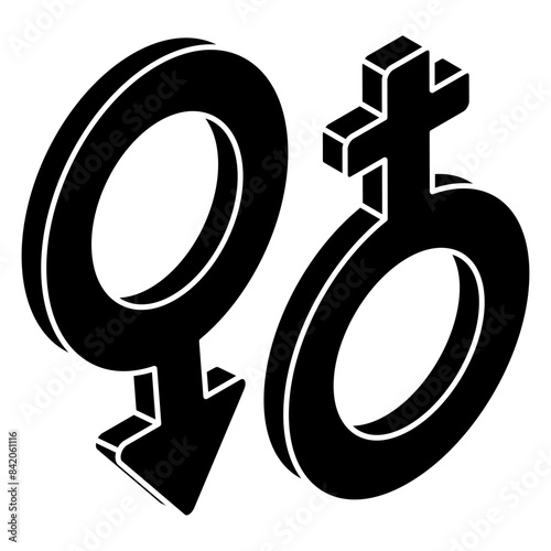 Modern design icon of gender
