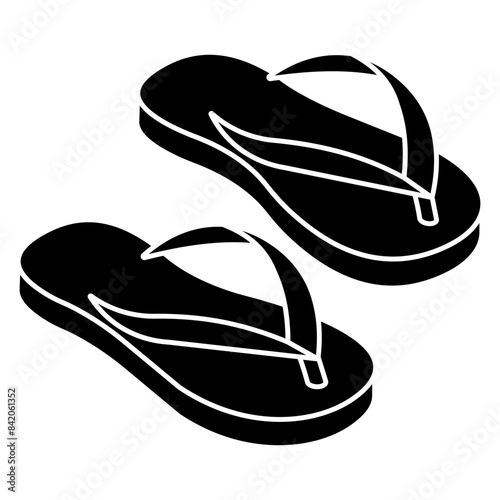 A trendy design icon of flip flop