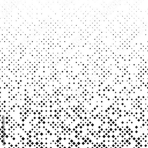 Geometrical diagonal square pattern background design - monochrome abstract vector graphic
