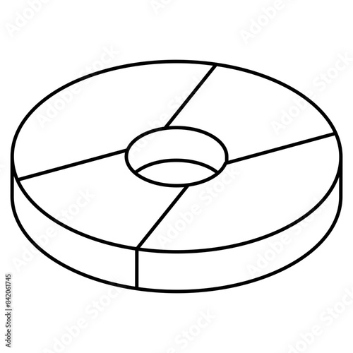 A trendy design icon of disk