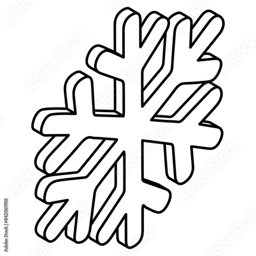 An icon design of snowflake
