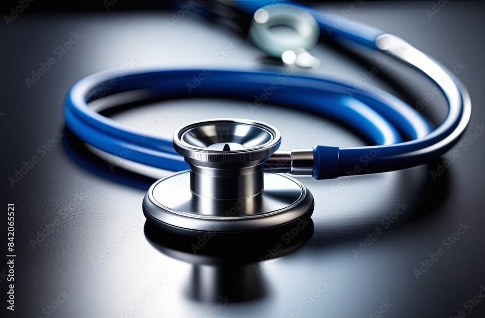 a medical stethoscope lies on the table a medical stethoscope lies on the table
