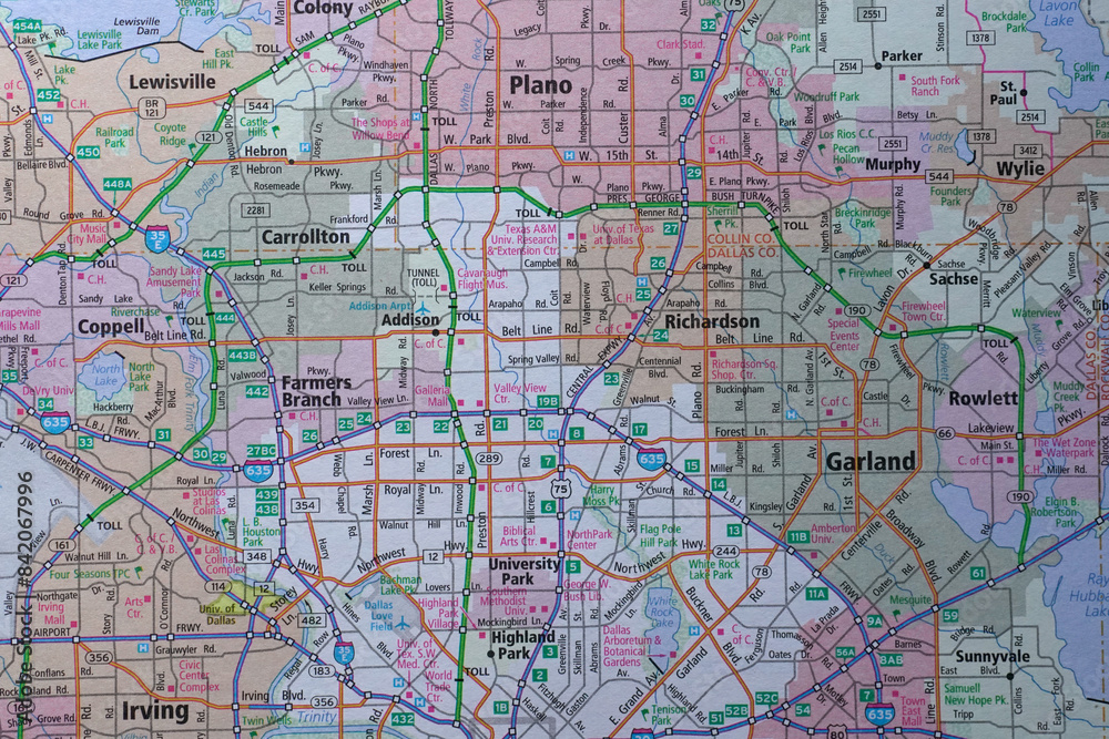 Road map of the northern Dallas - 1000 F 842067996 MqHKMexw9FQLexVfuBpOkf5seUxc87Oi