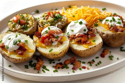 Delightful Baked Potatoes with Assorted Toppings