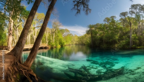 wakulla state springs park in northern florida photo