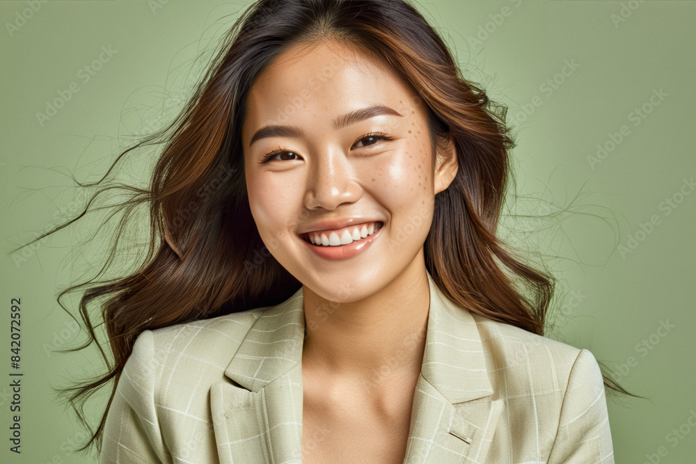 A portrait headshot photo of a beautiful young woman A portrait headshot photo of a beautiful young woman