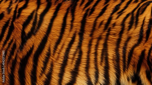 Close Up of Orange and Black Tiger Fur Texture background
