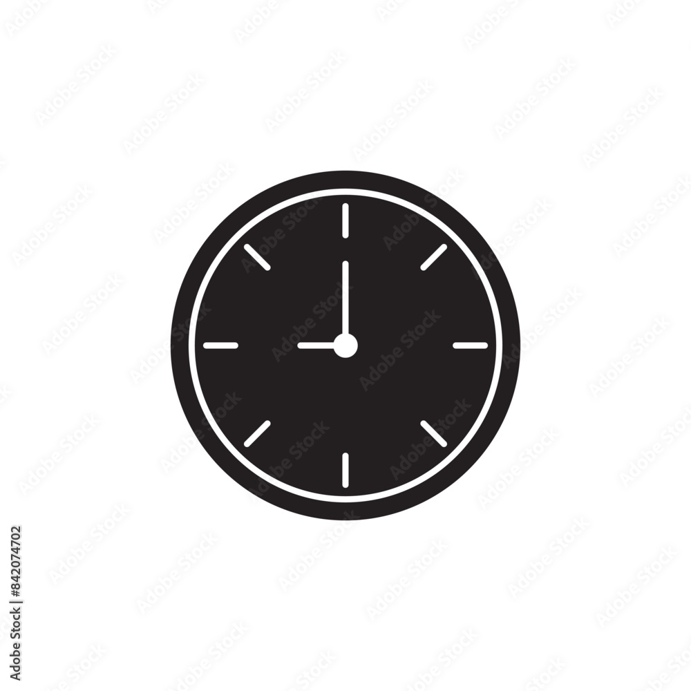 wall clock icon design, isolated on white background, vector illustration wall clock icon design, isolated on white background, vector illustration