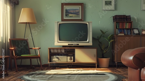 Television on a room Background