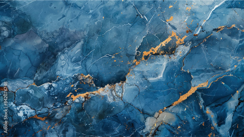 abstract background, white blue marble with gold glitter veins. abstract background, blue marble, fake stone texture, liquid paint, gold foil and glitter decor, painted artificial marbled