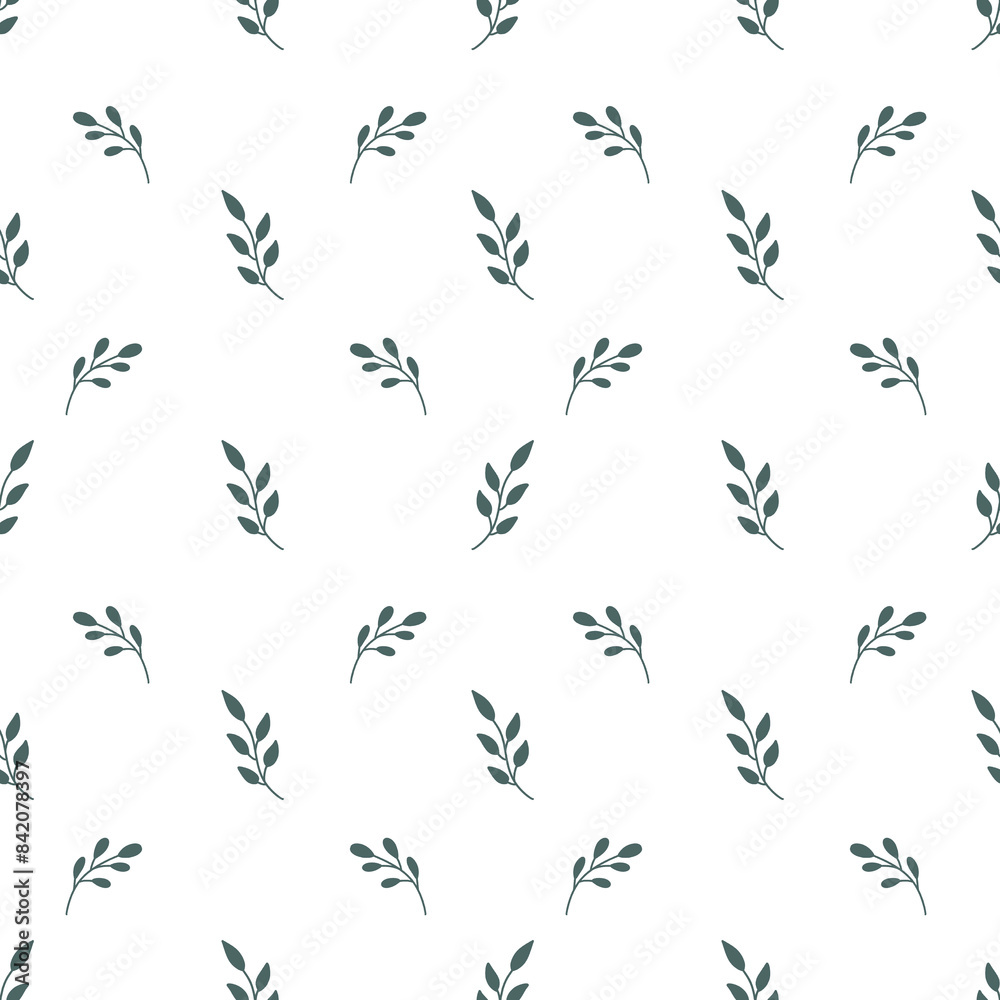 Seamless pattern with green leaves Seamless pattern with green leaves