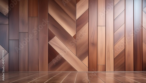 wood texture background natural brown laminate flooring banner photo