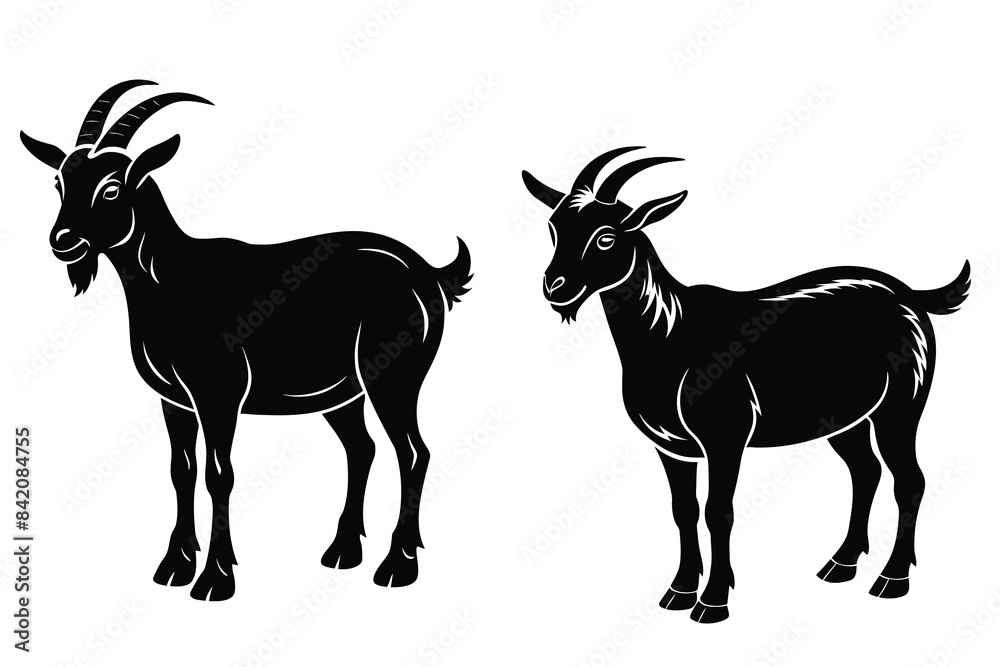 silhouette of a goat silhouette of a goat